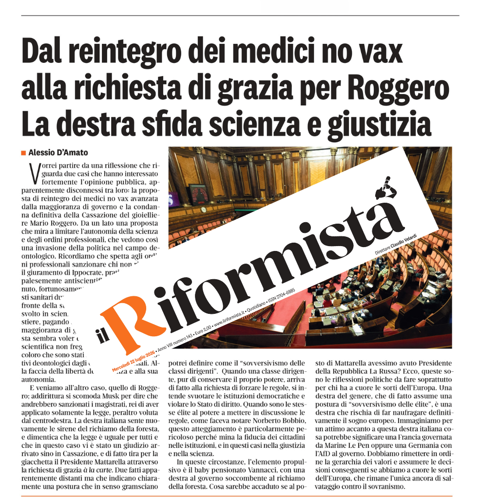 Dal reintegro dei medici no vax alla richiesta di grazia per Roggero
