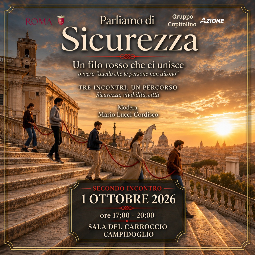 Sicurezza. 1° ottobre in Campidoglio nuovo incontro Un filo rosso che ci unisce