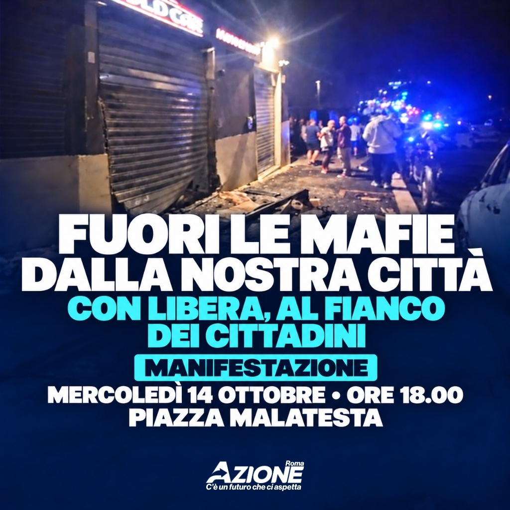 Azione Roma aderisce alla manifestazione di Libera contro le mafie